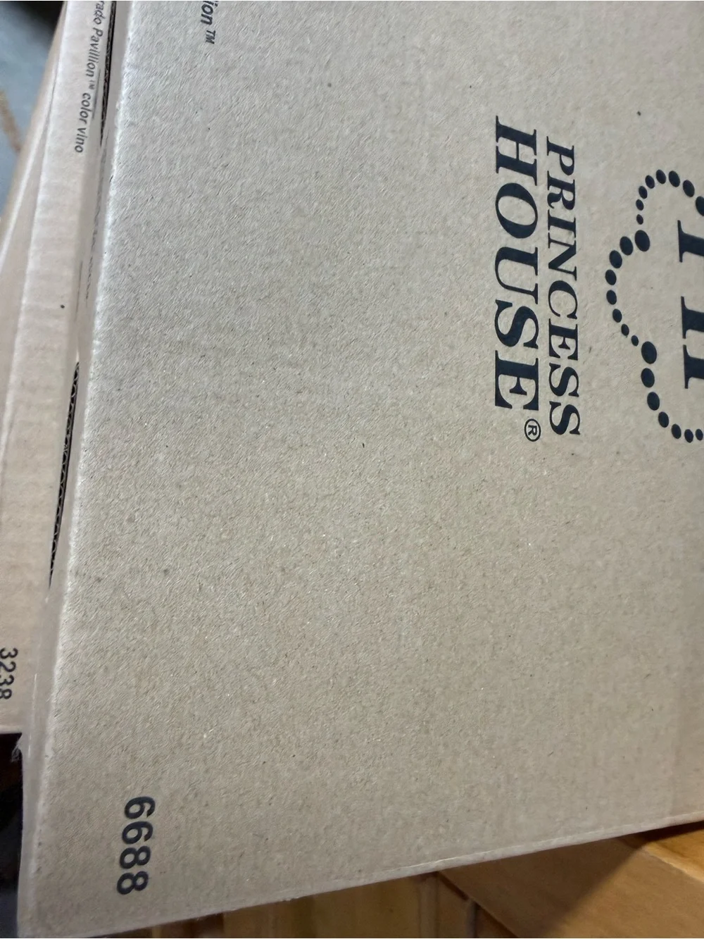 Princess House Cardboard Storage Box in Brown